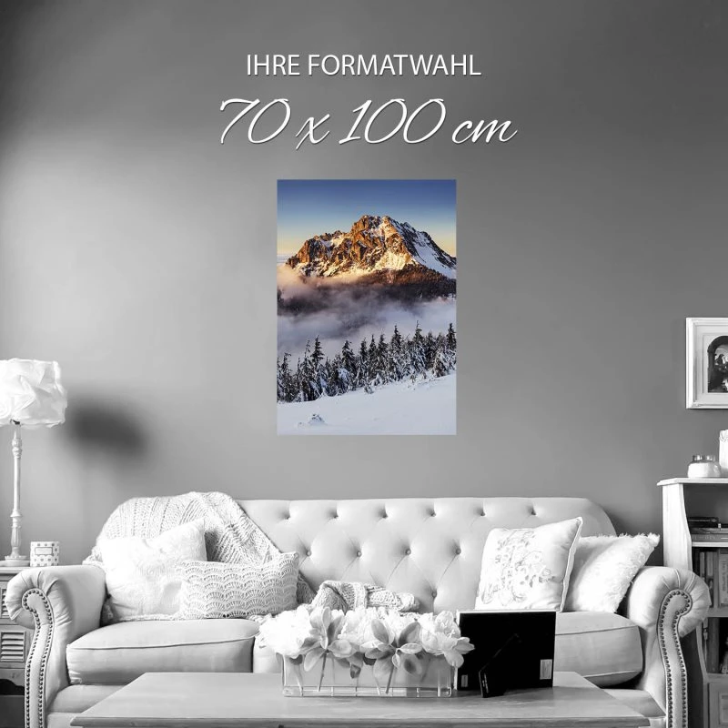 Poster Winter Mala Fatra slowakei Berge & Gebirge, 70x100cm groß