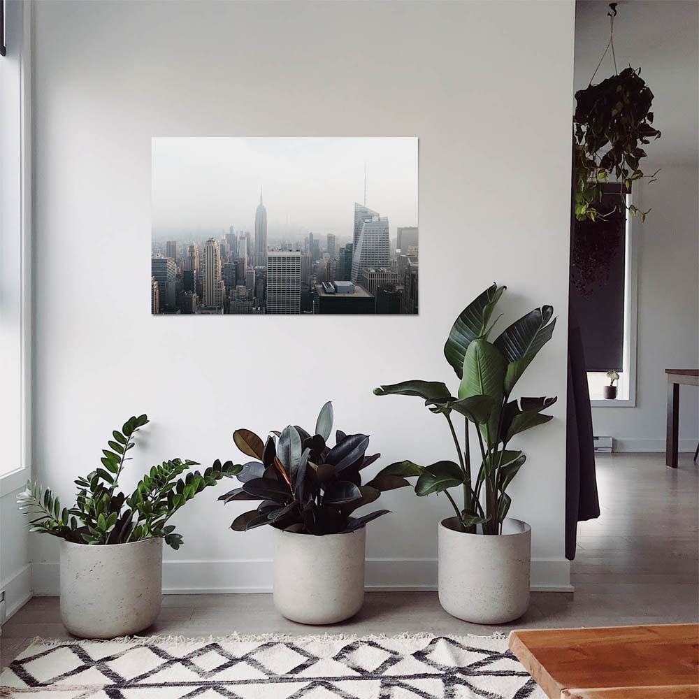 Poster 90x60cm groß, Skyline New York im Smog