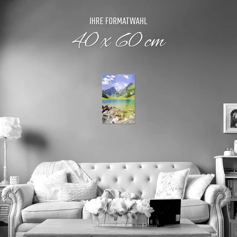Poster 40x60cm im Hochformat, Seealpsee Alpen Berge & Gebirge