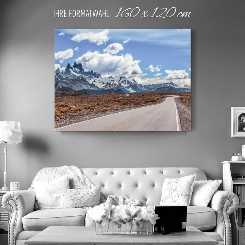 Alu-Dibond Bild XXL, Berge & Gebirge Fitz Roy 160x120cm groß