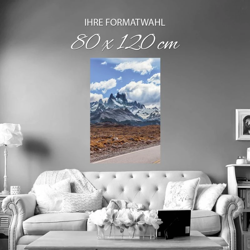Poster 80x120cm Hochformat, Berge & Gebirge Fitz Roy