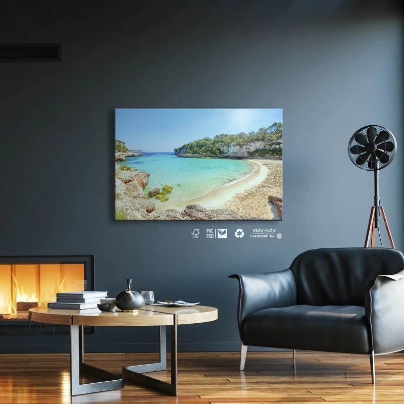 Leinwandbild 120x60cm Strand & Meer, Cala Llombards, Insel Mallorca