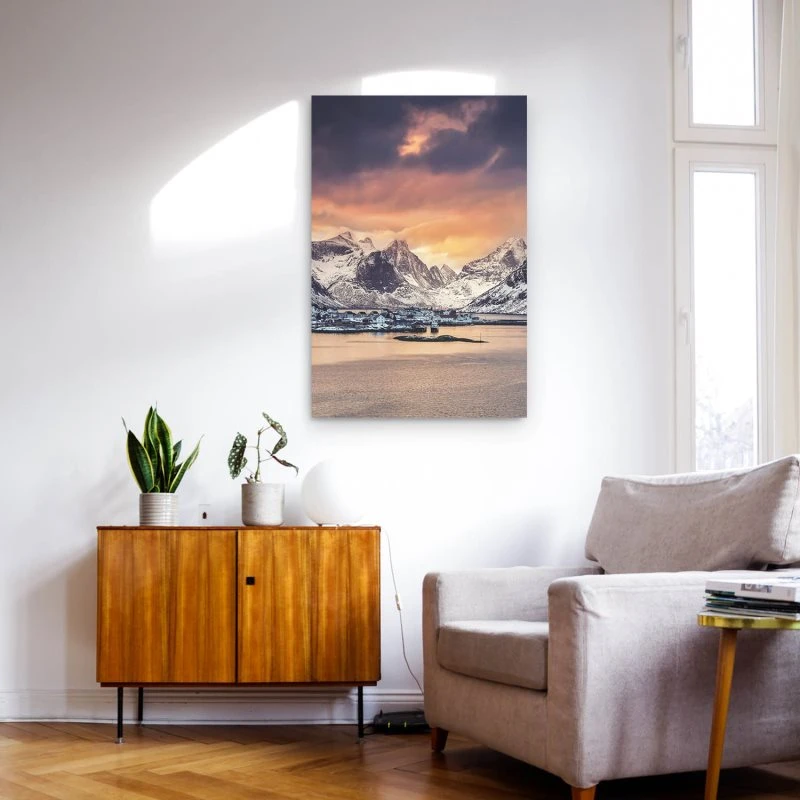 Poster Winter in Norwegen Berge & Gebirge, 70x100cm groß