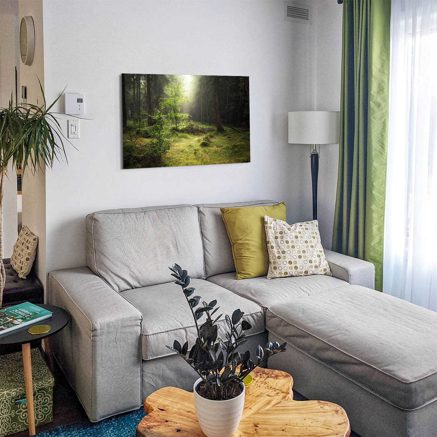 Wald & Bäume Lichtung als Alu-Dibond Bild 120x60cm