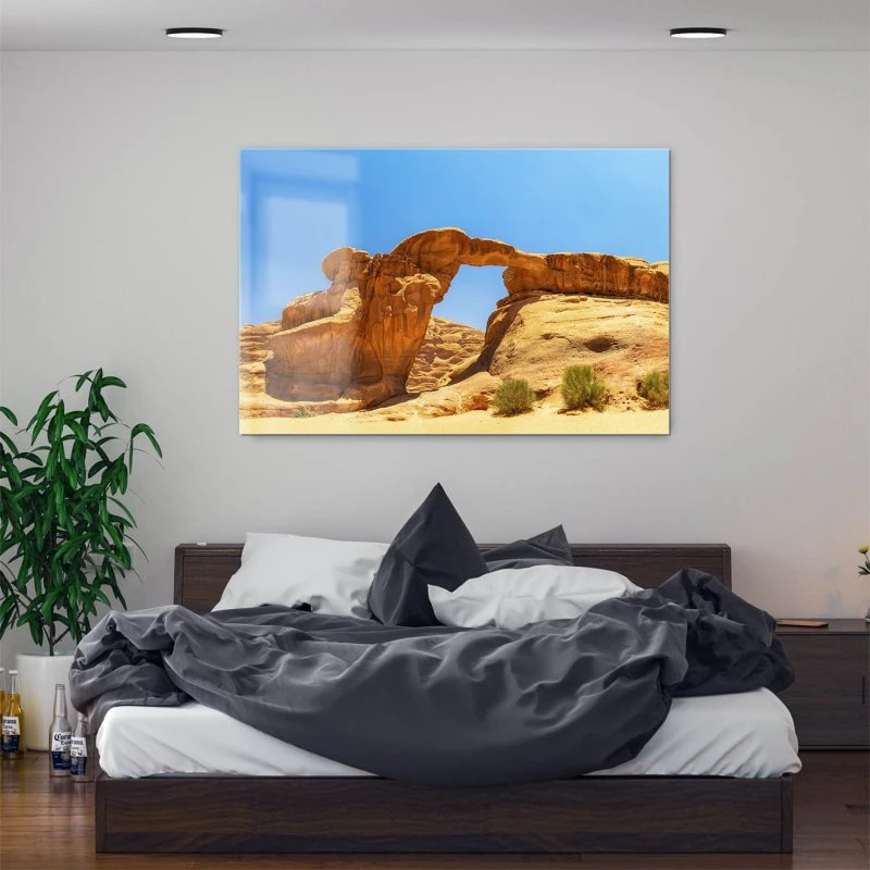 Berge & Gebirge Wadi Rum Wüste als Acrylglasverbund Bild 150x100cm