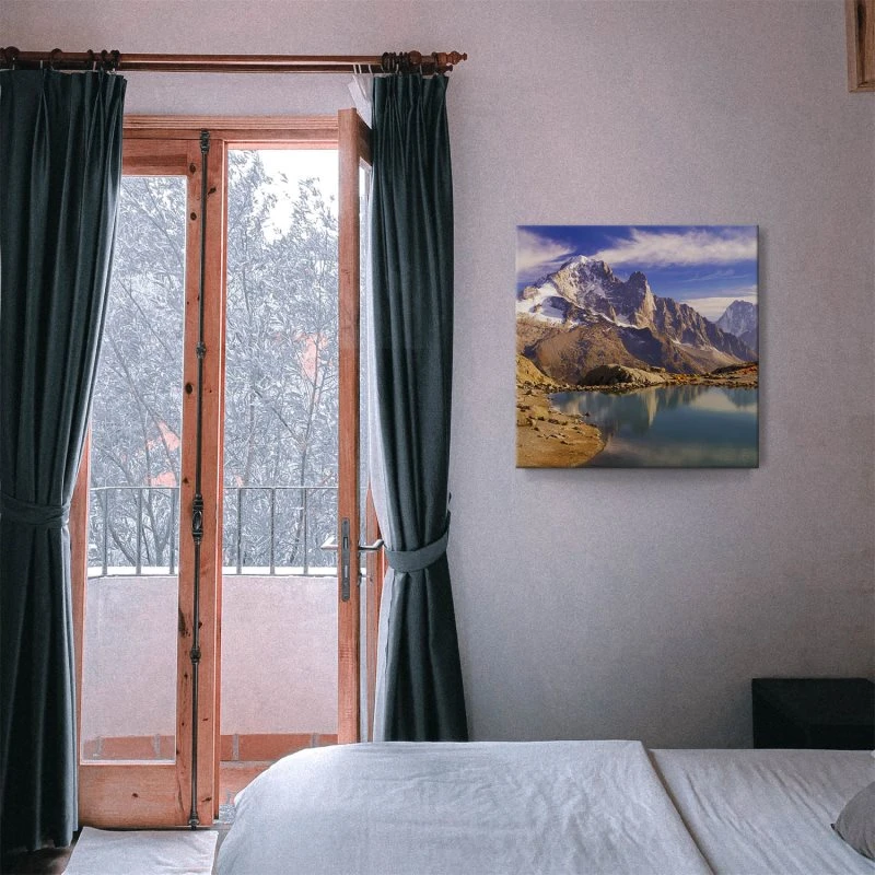 Berge & Gebirge Crystal Lakes Franz. Alpen als Leinwand Bild 30x30cm