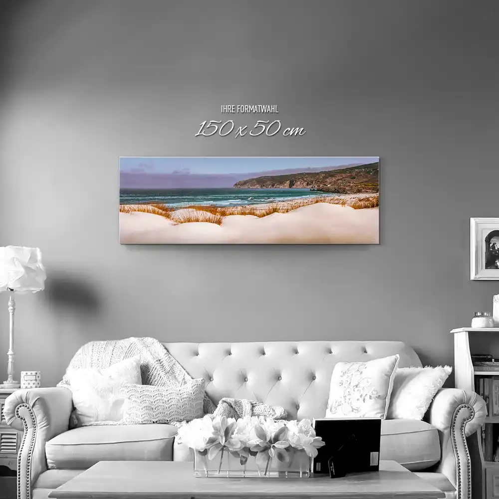 Alu-Dibond Bild 150x50cm groß Strand & Meer Praia do Guincho Beach