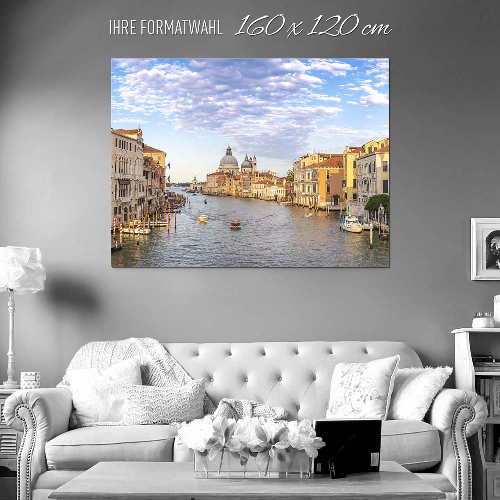 Alu-Dibond Bild XXL, Skyline Canal Grande in Venedig 160x120cm groß