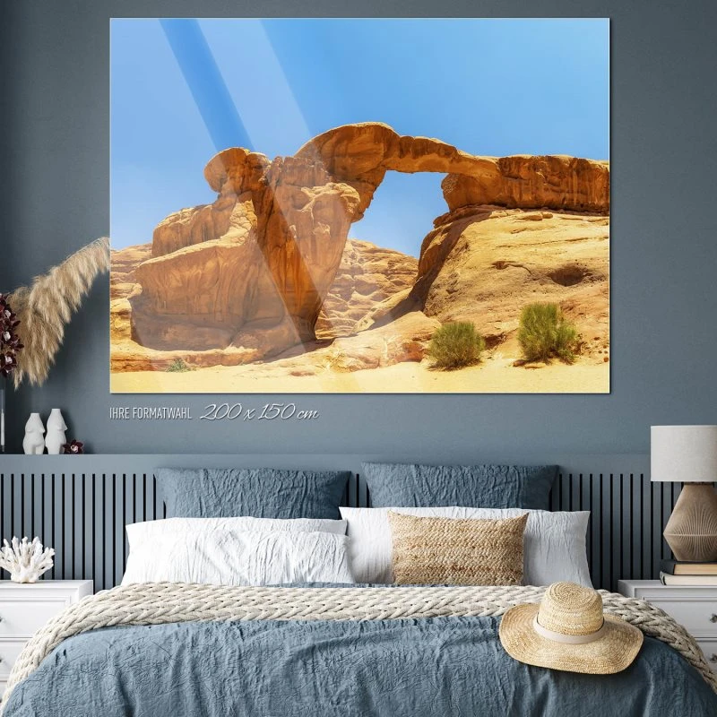 Berge & Gebirge Wadi Rum Wüste als Acrylglasverbund Bild 200x150cm