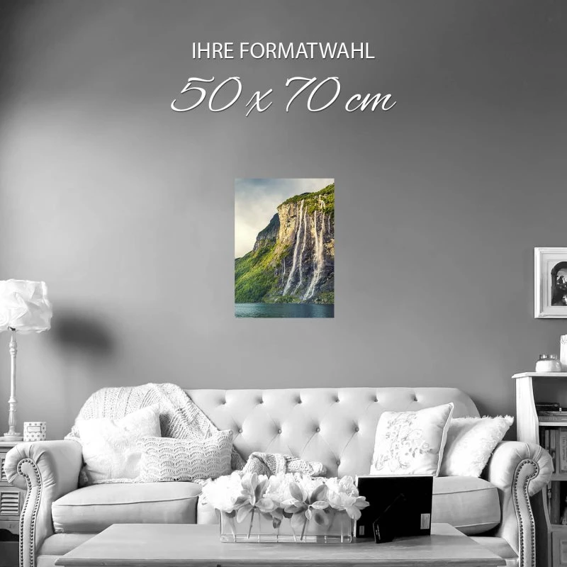 Poster 50x70cm Seven Sisters Wasserfall