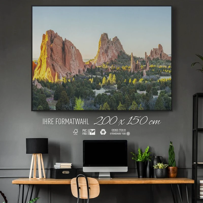 Berge & Gebirge Garden of the Gods USA im schwarzen Bilderrahmen, 200x150cm