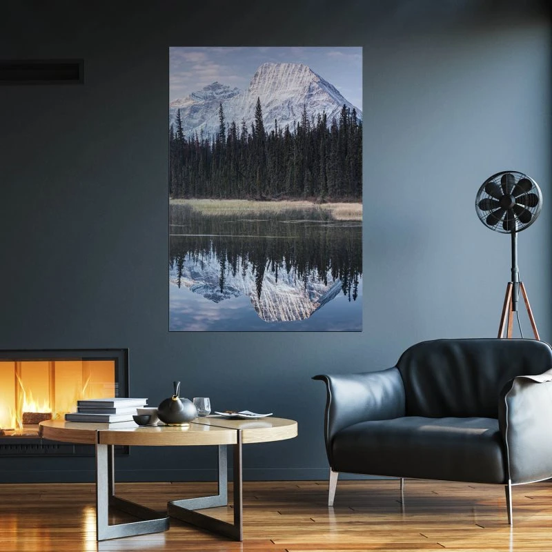 Poster 40x60cm im Hochformat, Rocky Mountains Kanada Berge & Gebirge