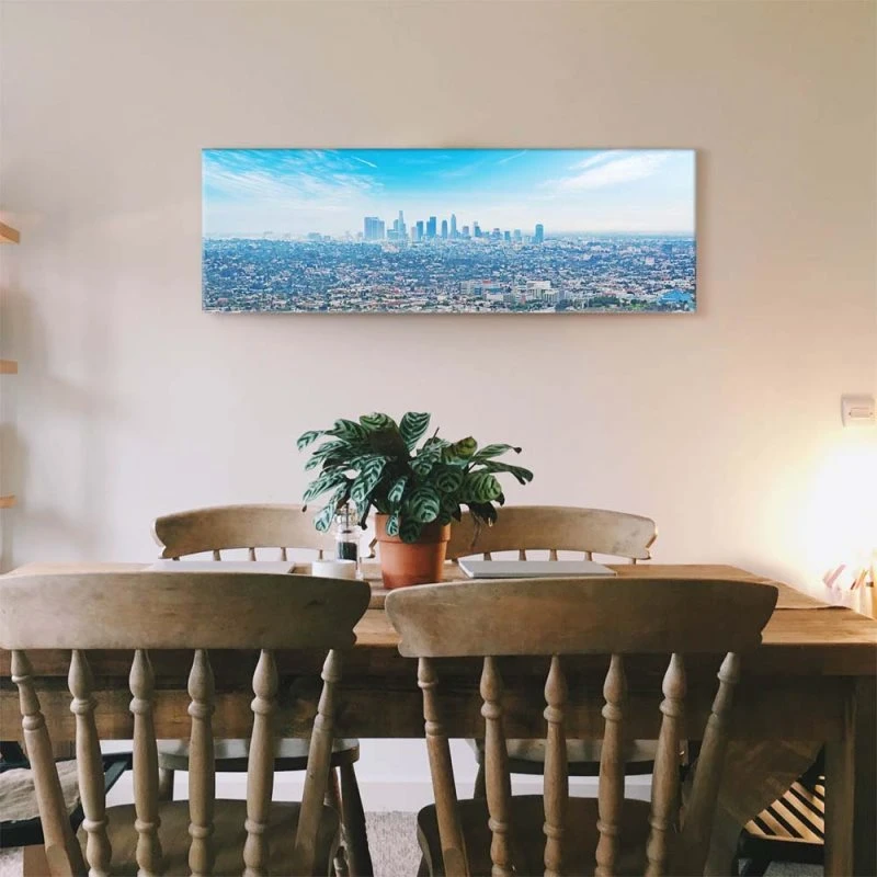 Keilrahmenbild Hochformat, Skyline, Los Angeles Panorama 60x90cm groß