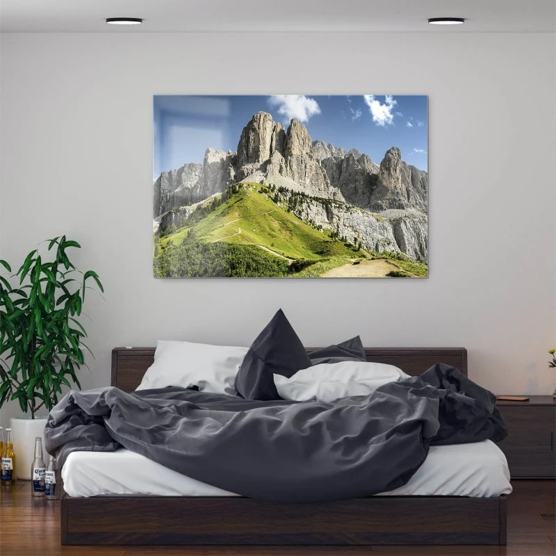 Berge & Gebirge Dolomiten Panorama als Acrylglasverbund Bild 200x150cm