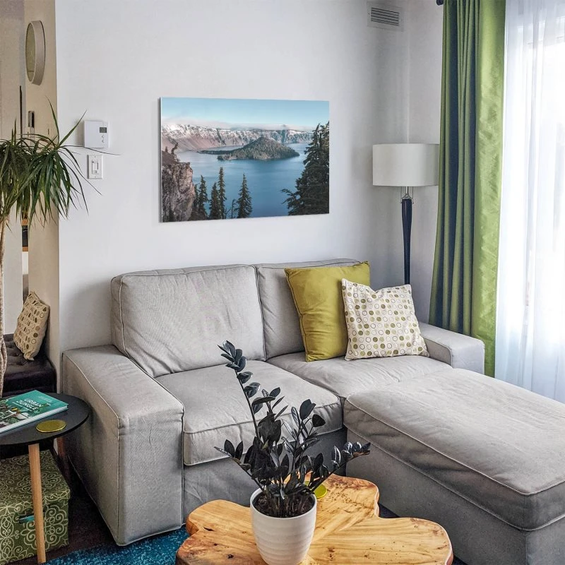 Flüsse & Seen Crater Lake Vulkan als Acrylglasverbund Bild 150x50cm