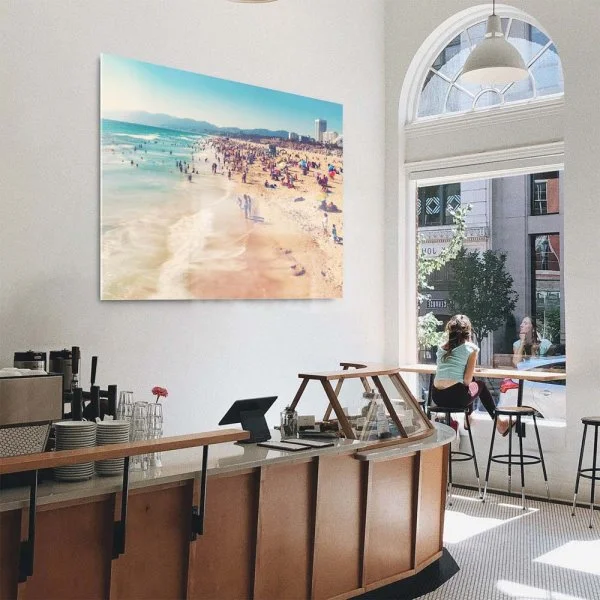 Acrylglasbild Strand & Meer, Santa Monica Beach Los Angeles, 110x50cm groß