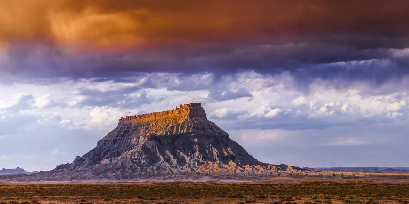 Berge & Gebirge factory butte USA als Acrylglasverbund Bild 120x60cm