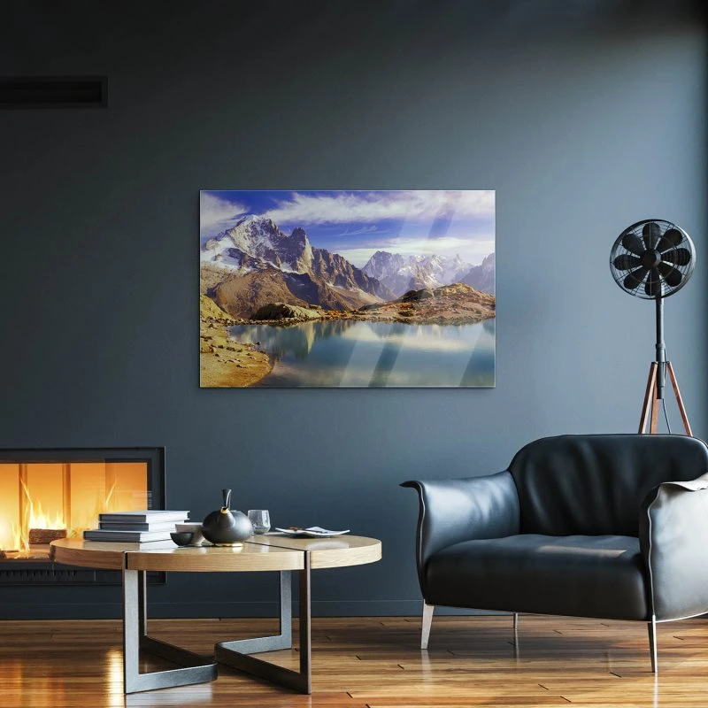 200x150cm großes Acrylglasbild, Berge & Gebirge Crystal Lakes Franz. Alpen