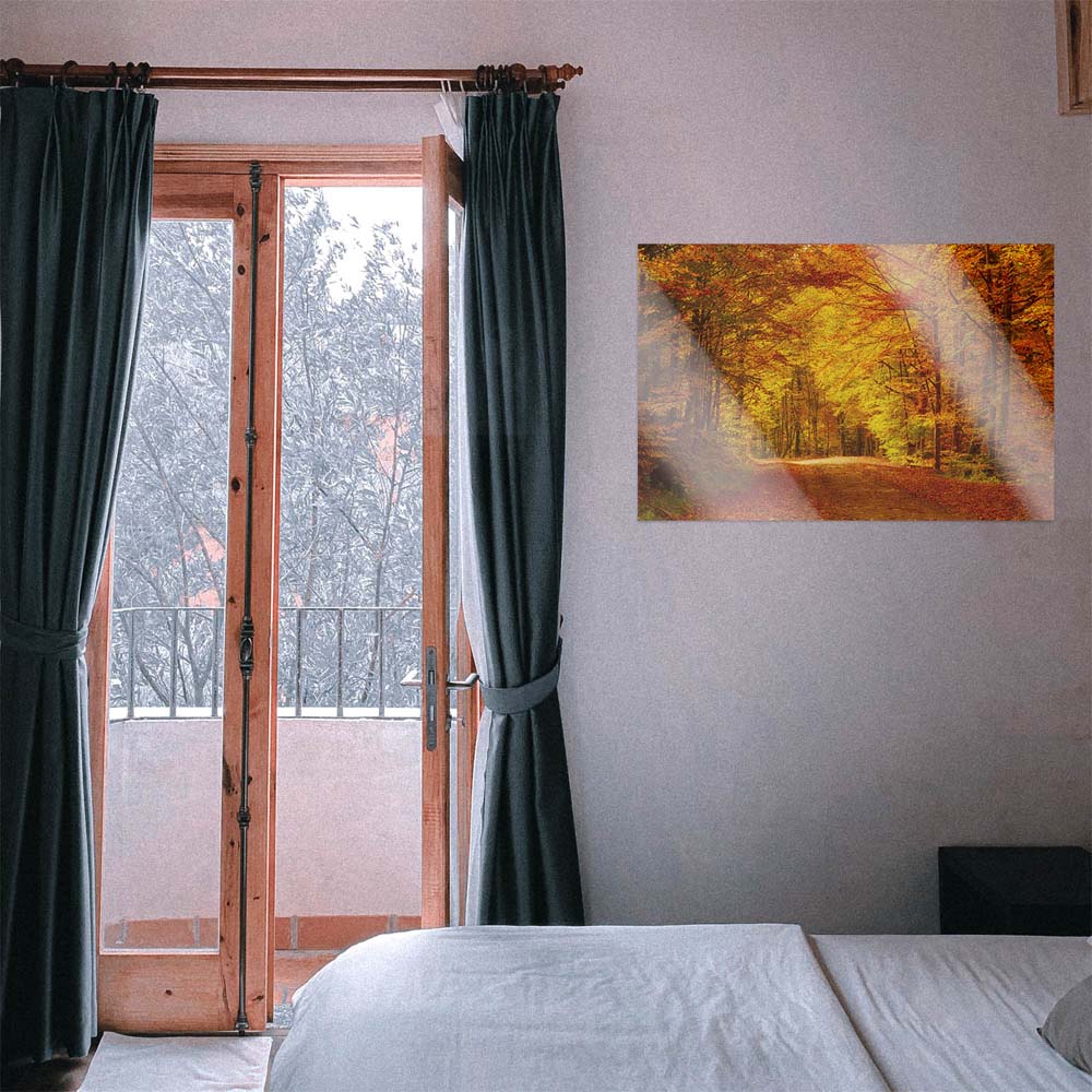 Großformat WandPoster Wald & Bäume Goldener Waldweg, 180x90cm