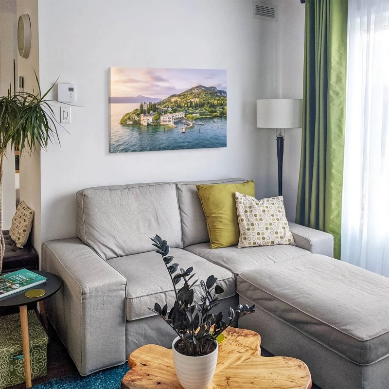 Leinwandbild 120x60cm Strand & Meer, Punta San Vigilio, Gardasee