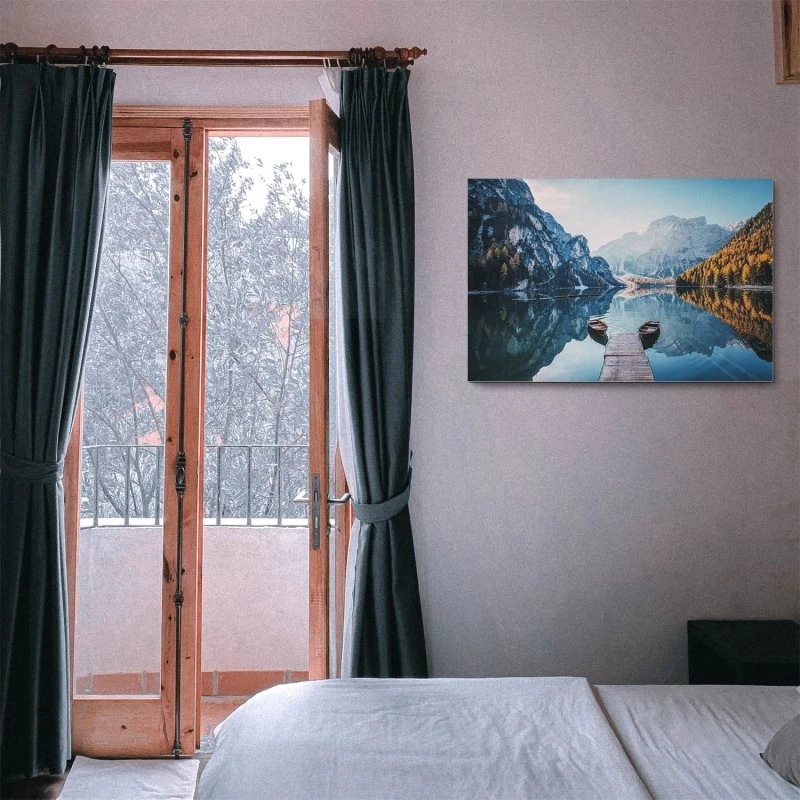 Berge & Gebirge Pragser Wildsee Dolomiten als Alu-Dibond Bild 120x60cm