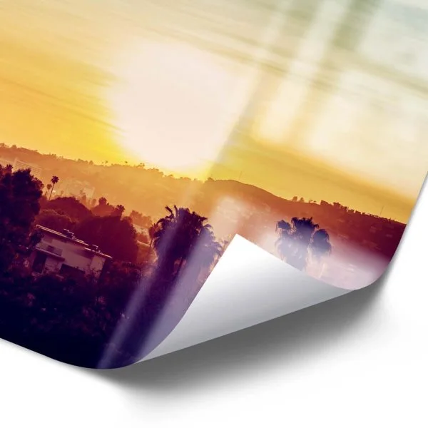 WandPoster Skyline Los Angeles sunset, 50x50cm