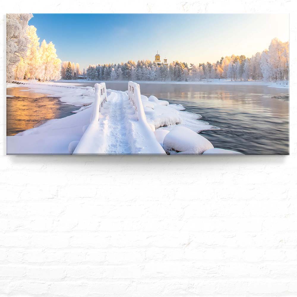 Leinwandbild 120x60cm Flüsse & Seen, pajakka river, Finnland