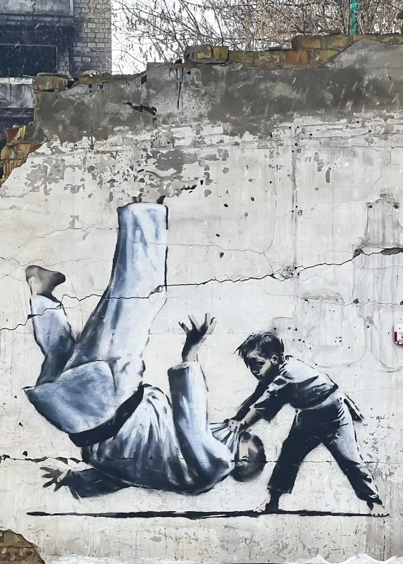 Poster 50x70cm Ukraine Judo Banksy