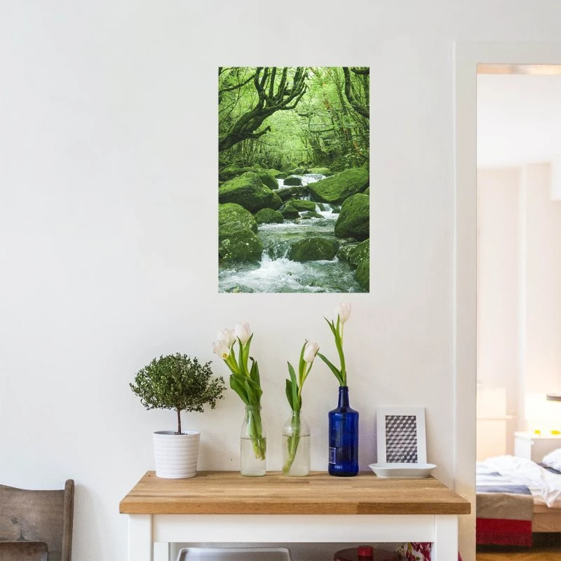Poster Japan Waldbach Flüsse & Seen, 70x100cm groß
