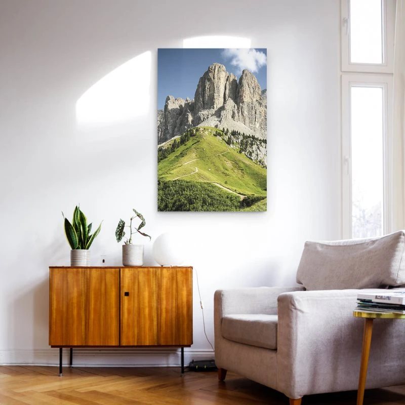 Poster 40x60cm im Hochformat, Dolomiten Panorama Berge & Gebirge