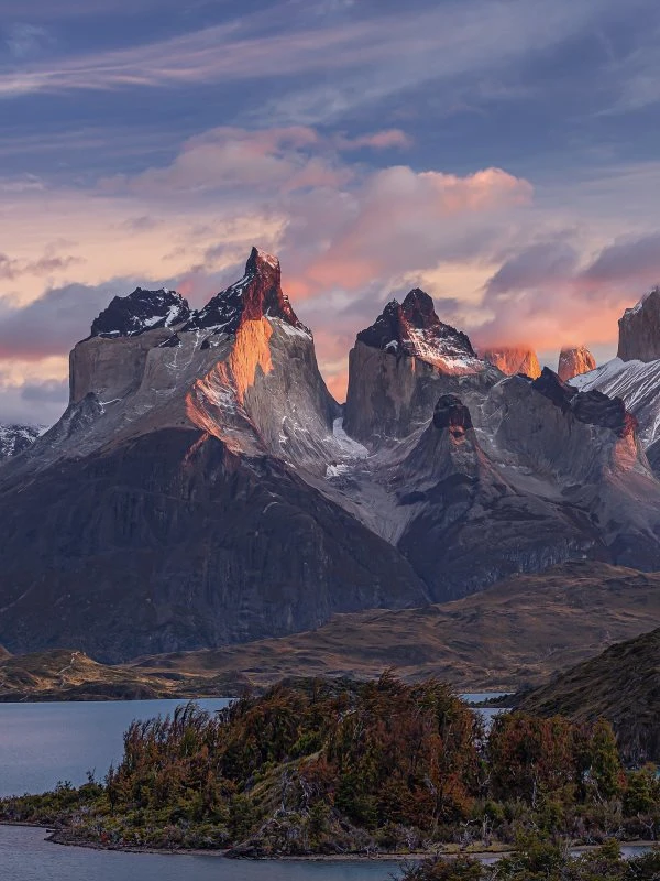 Poster 60x80cm groß, Flüsse & Seen Sonnenspiele Patagonien