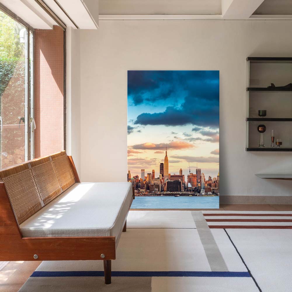 Keilrahmenbild Hochformat, Skyline, Panorama von New York 60x90cm groß