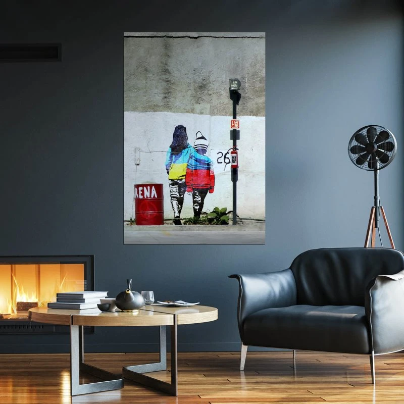 Poster 40x60cm im Hochformat, Ukraine Banksy Art