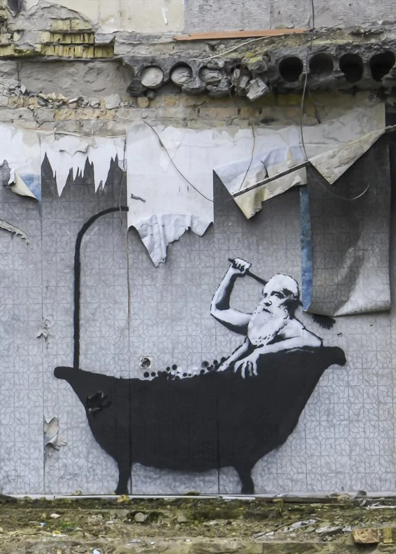 WandPoster Banksy badewanne, 50x70cm