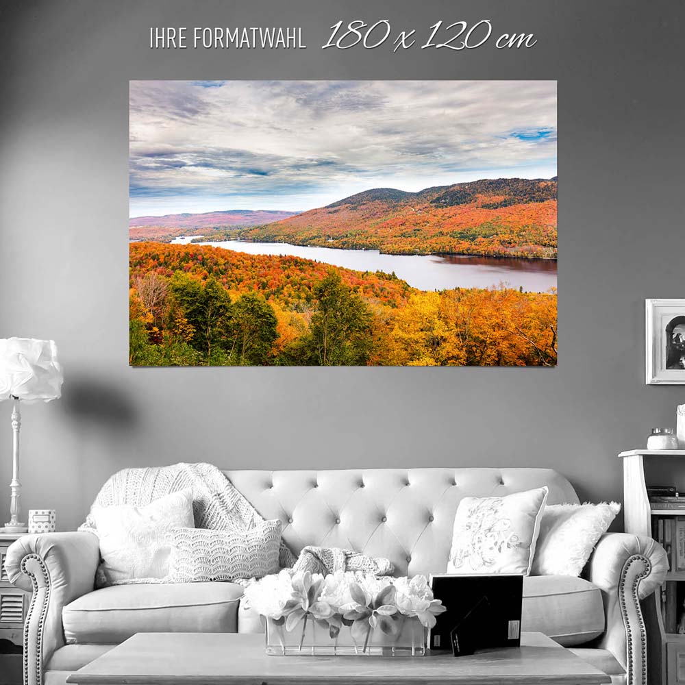 großes Poster Wald & Bäume Indian Summer, Québec, Kanada, 180x120cm