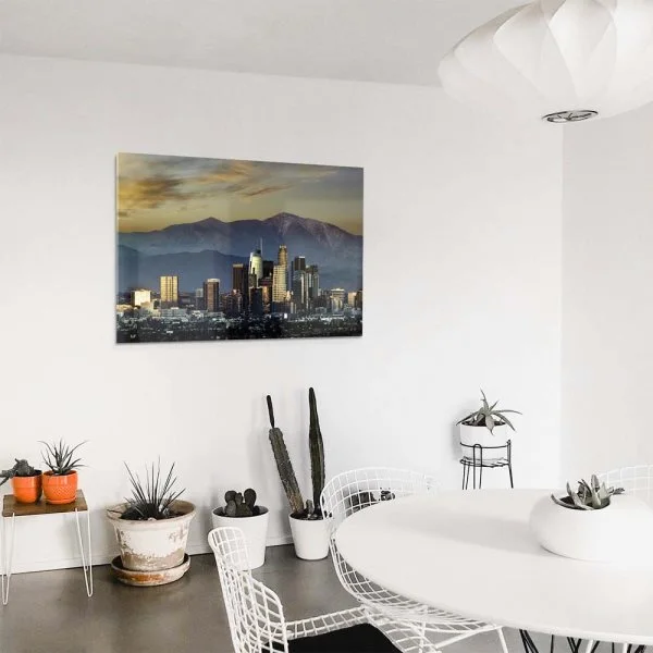 Skyline Los Angeles by night als Acrylglas Bild 120x60cm