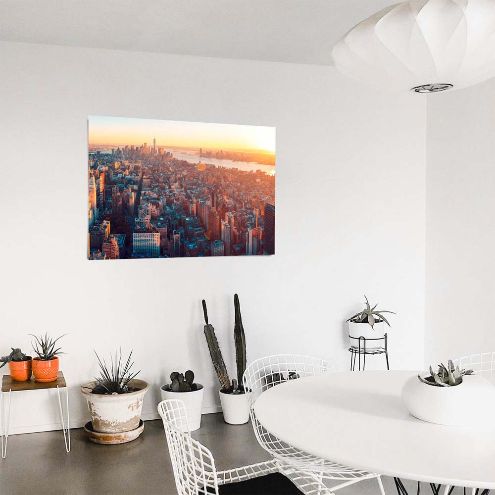 Poster 50x50cm Manhatten von oben Skyline