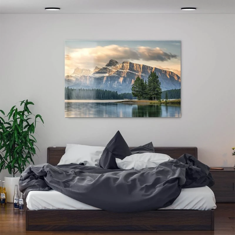 Berge & Gebirge Kanada Mount Rundle als Acrylglasverbund Bild 150x100cm
