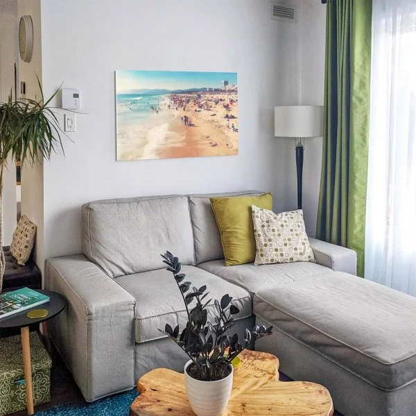 Acrylglasbild Strand & Meer, Santa Monica Beach Los Angeles, 110x50cm groß