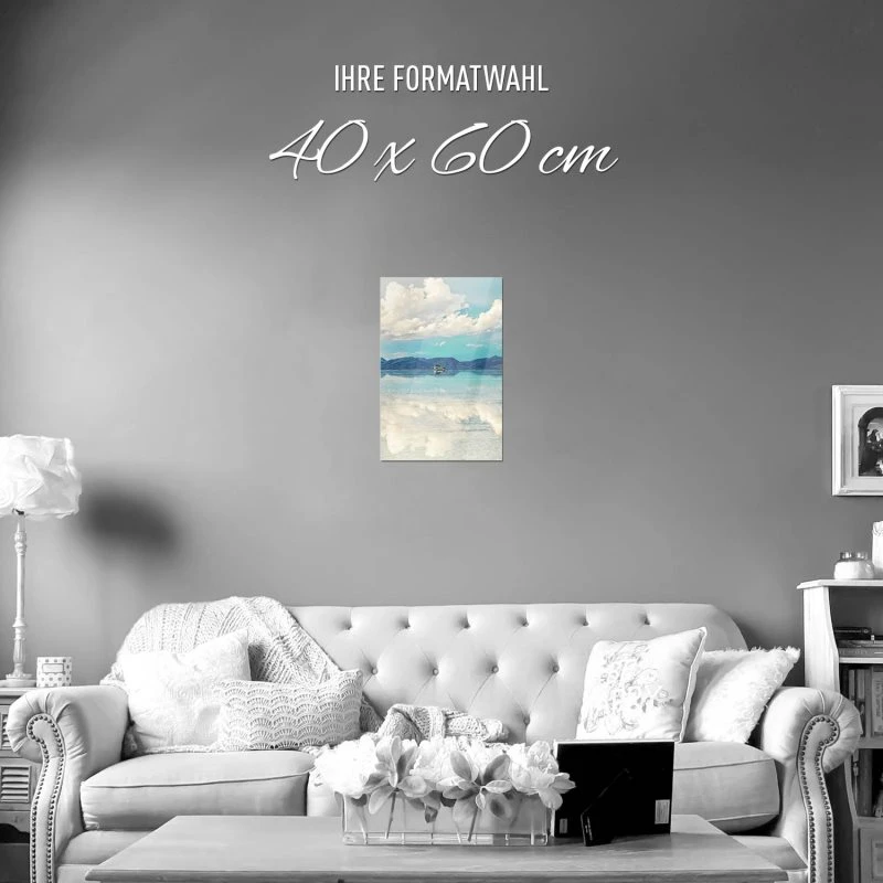 Poster 40x60cm im Hochformat, Salar de Uyuni Bolivien Flüsse & Seen