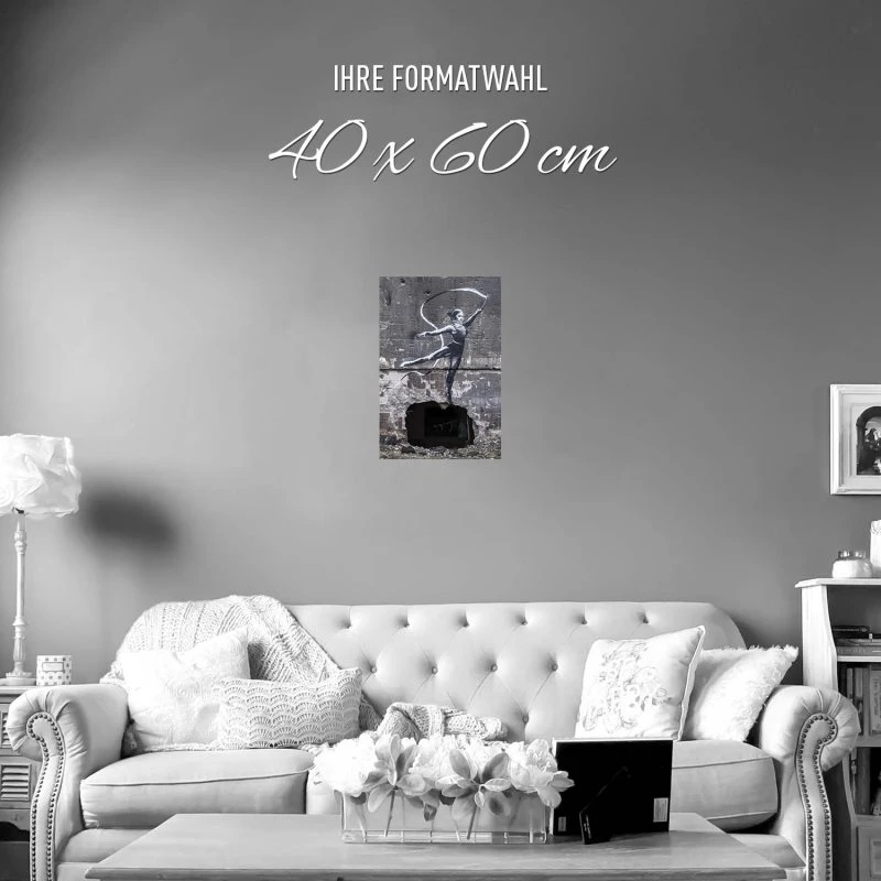 Poster 40x60cm im Hochformat, Ukraine Ballerina 2 Banksy