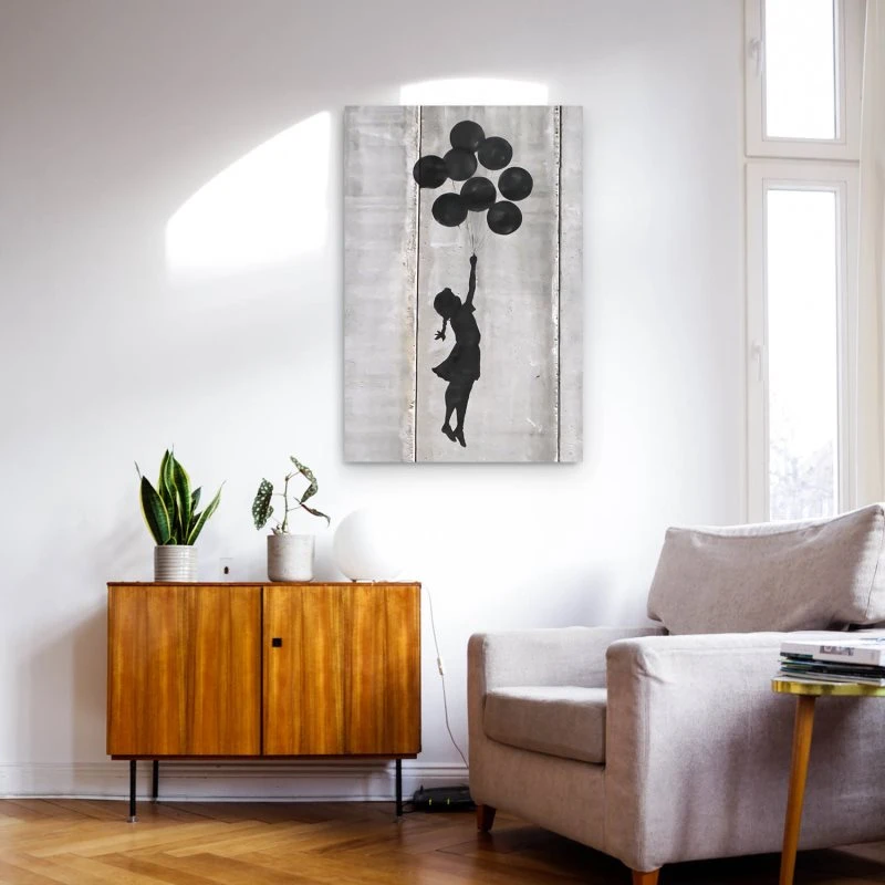 Banksy Girl with ballons Poster XXL 100x150cm im Hochformat