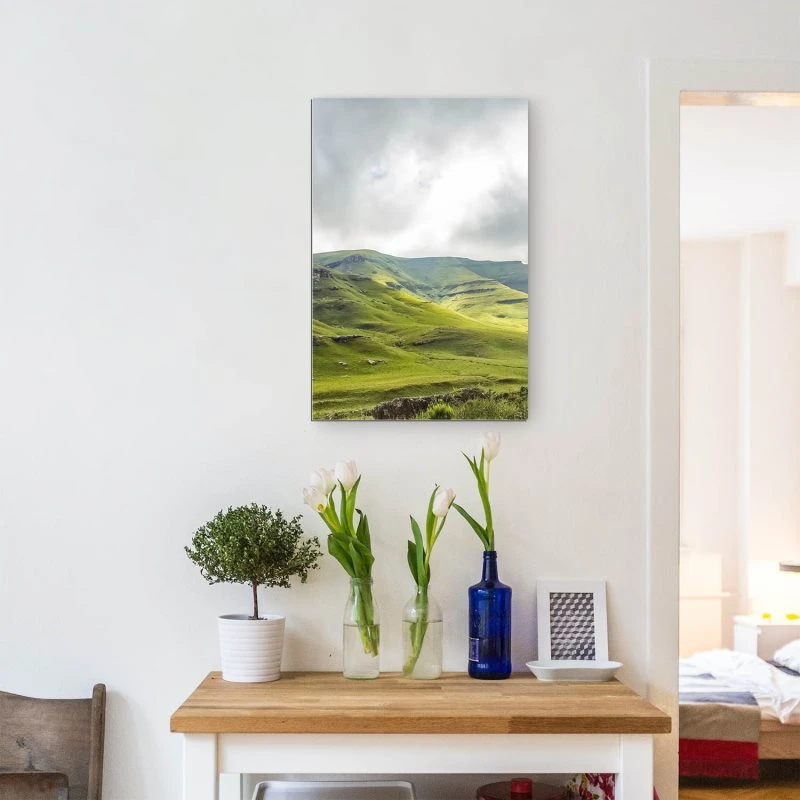 XXL Berge & Gebirge Alu-Dibond Bild im Hochformat 100x150cm, Motiv Südafrika Mkhomazi