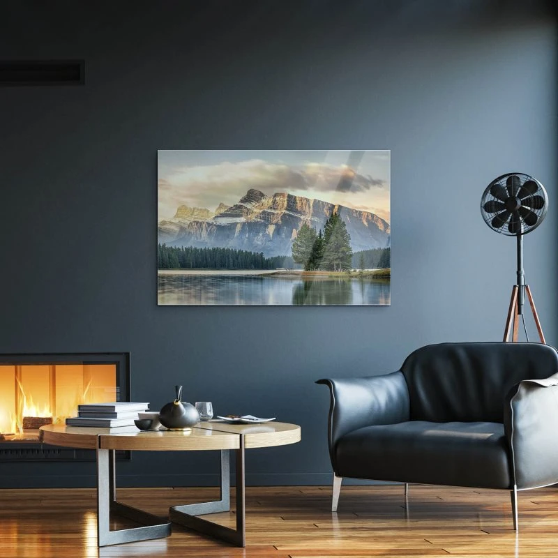Berge & Gebirge Kanada Mount Rundle als Acrylglasverbund Bild 150x100cm