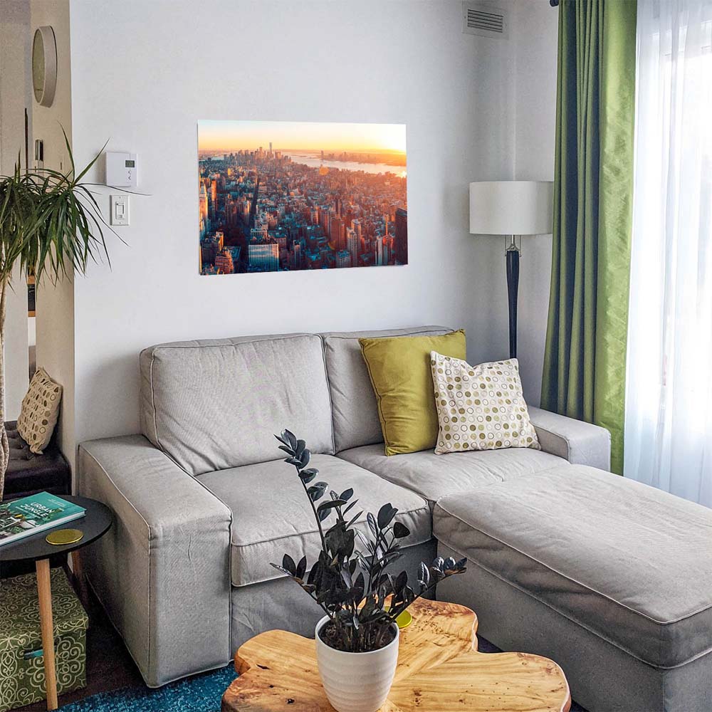 Poster 50x50cm Manhatten von oben Skyline