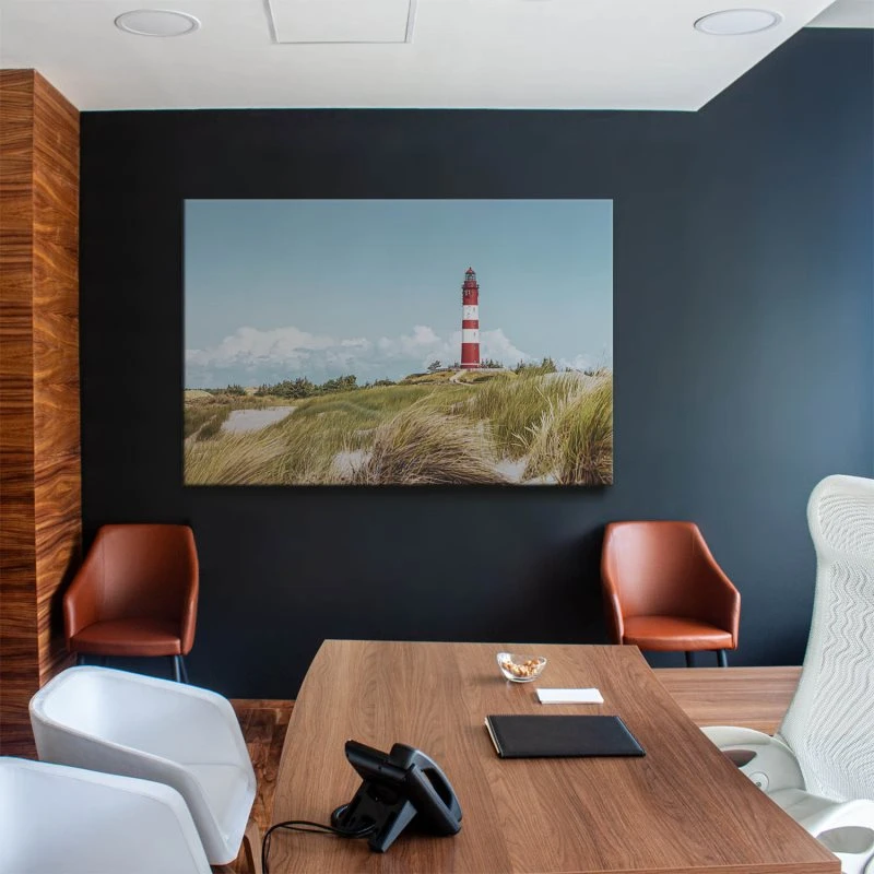 Strand & Meer Leuchtturm Insel Amrum als Keilrahmenbild 200x150cm