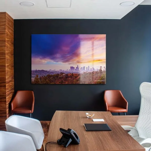 Skyline Los Angeles hills als Acrylglas Bild 120x60cm