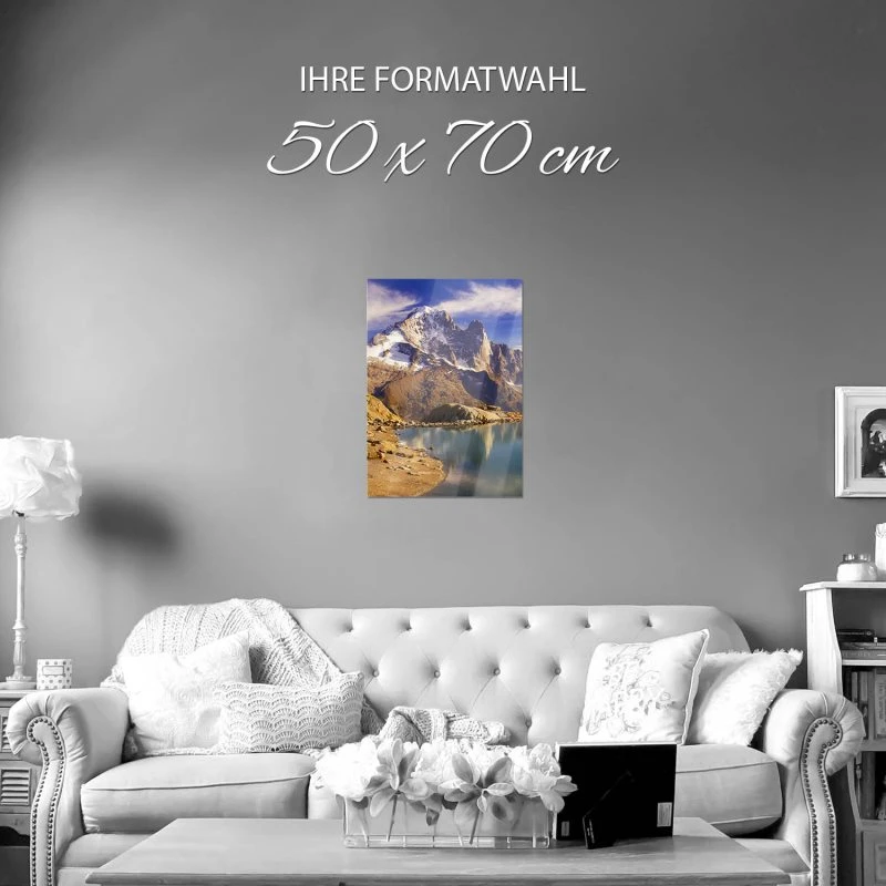 WandPoster Berge & Gebirge Crystal Lakes Franz. Alpen, 50x70cm