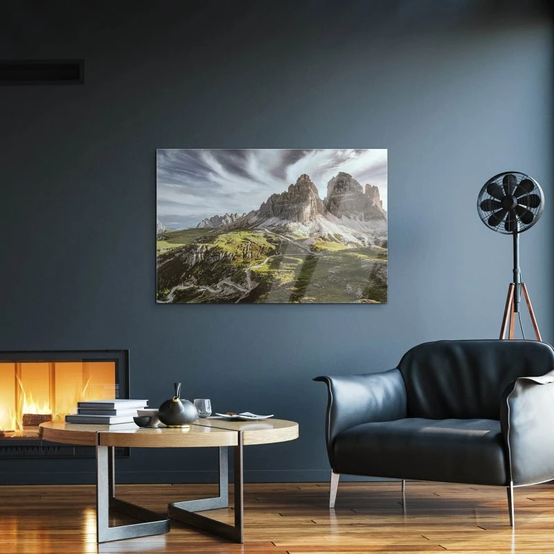 Berge & Gebirge 3 Zinnen Dolomiten als XXL Acrylglasbild 150x100cm