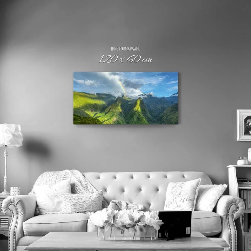 Berge & Gebirge Cap Noir Insel Reunion als Alu-Dibond Bild 120x60cm